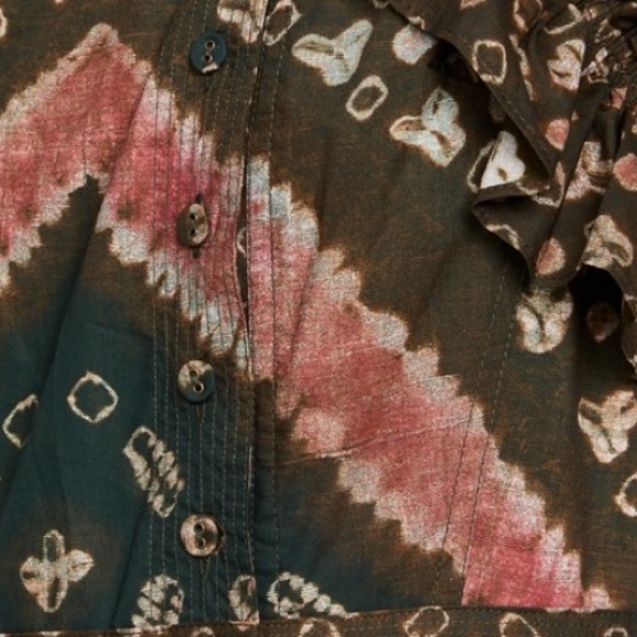 ULLA JOHNSON Nia asymmetric ruffled printed cotton poplin midi dress 8 NWT - Picture 11 of 12